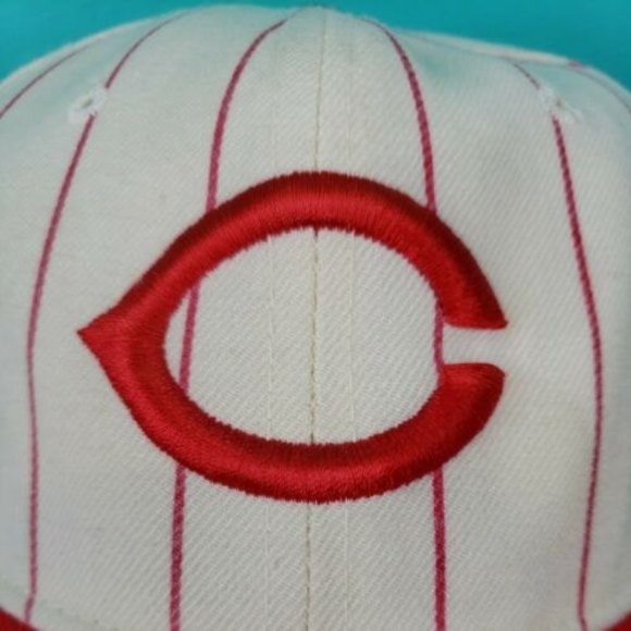 Vnt Wool 90’s Cincinnati Reds Fitted Size 7 1/2 New Era Hat Cap Baseball Jersey - Picture 6 of 11